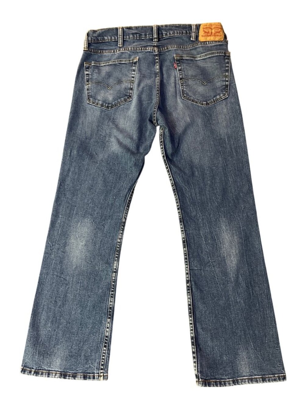 Levis 527 Slim Bootcut Jeans Mens 38x30 Used Blue Stretch Denim - Picture 4 of 16